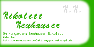 nikolett neuhauser business card